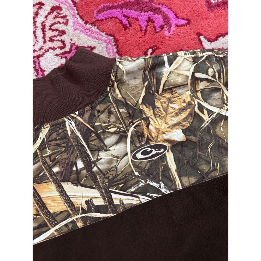 Drake Camouflage Fleece Lined Long Sleeve Pull Over size Large